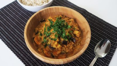 Vegan kokos- linzencurry recept